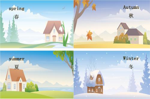 描绘四个季节风景的诗