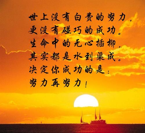 成功没有秘诀,只有努力