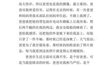 关于父爱的细节描写