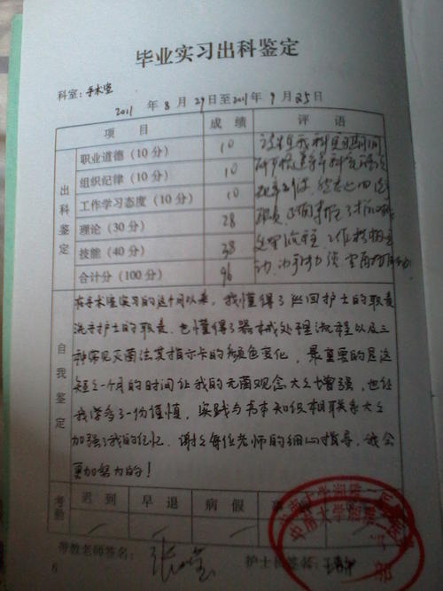 毕业实习自我总结