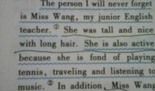 描写同学外貌的语句