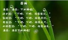 关于春雨的诗句