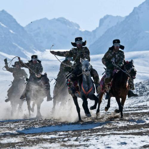 反映边疆勇士的诗