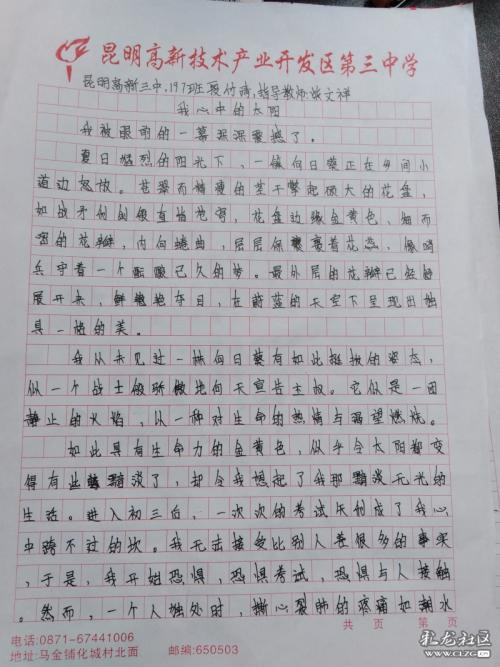 组成我心中的阳光