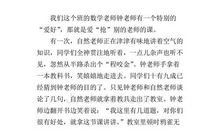 我的数学老师400字