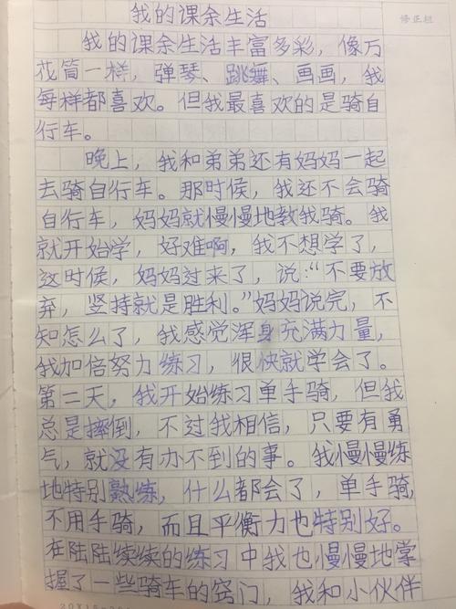 我三年级的课外生活