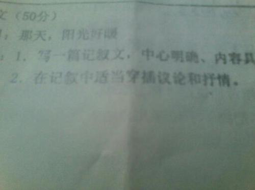 那天太阳很暖和