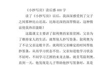 小小抄写员读后感