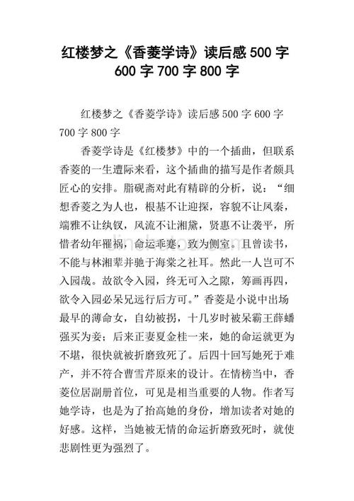 阅读4000字后的《红楼梦》