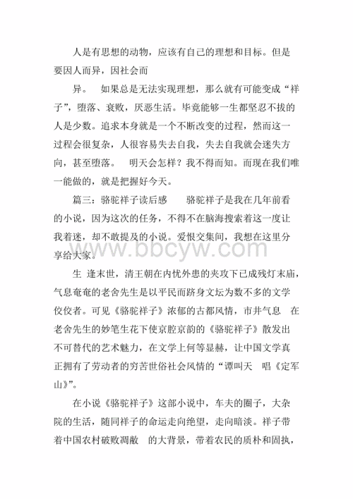 关于杰作《祥子骆驼》的思考