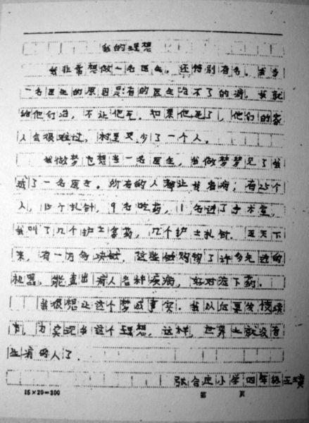 我理想的200个字组成
