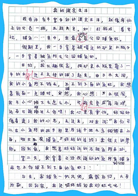 我课外生活的400个字