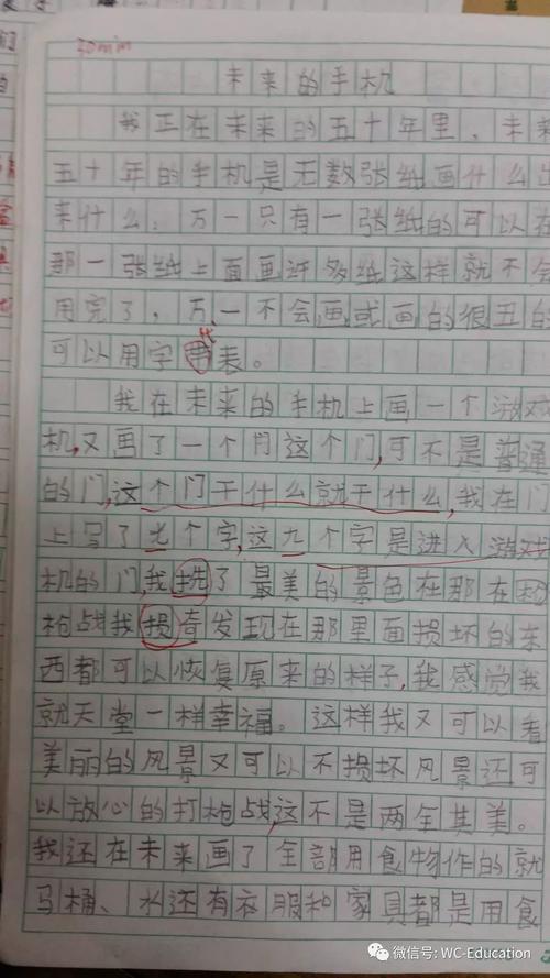 想象下一个五年级的作文