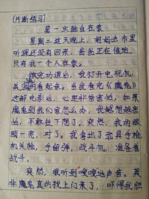 第一次四年级作文
