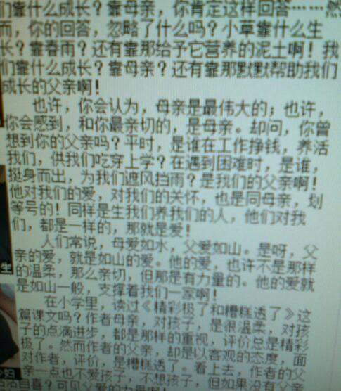 父亲的爱情作文600字