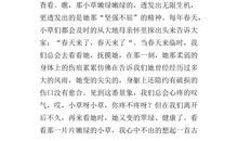 我心中的春天作文