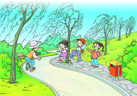 我爱柳树构图500字