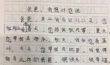 小学生作文爸爸我想对你说
