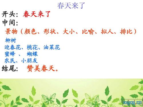 赞扬春天的构图