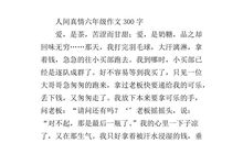 有关人间真情的作文