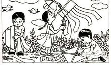 看图写话放风筝