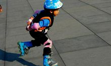 我学会了滑旱冰