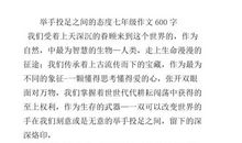 举手投足之间作文