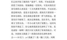 学打羽毛球的作文