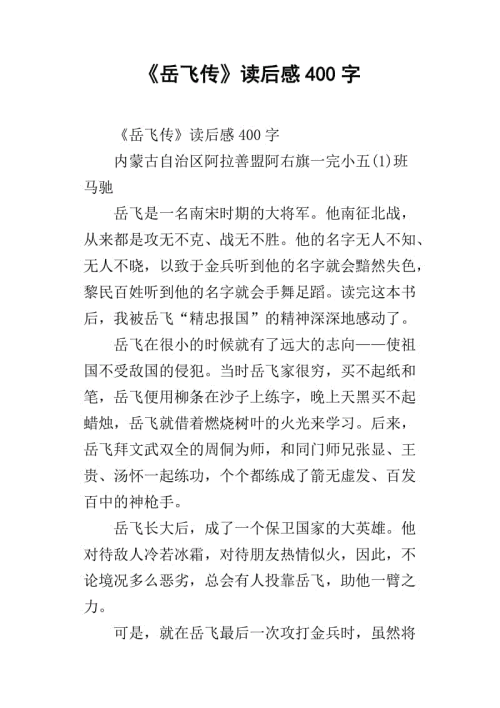 看完岳飞的传记400