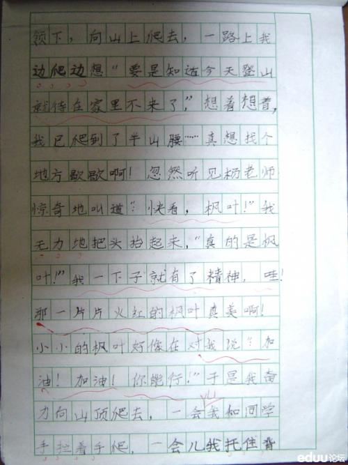 登山作文100字
