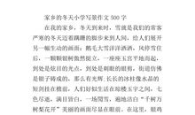 家乡的冬天作文200字