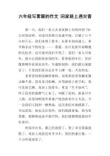 回家的路上作文