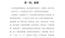 温暖的感觉作文