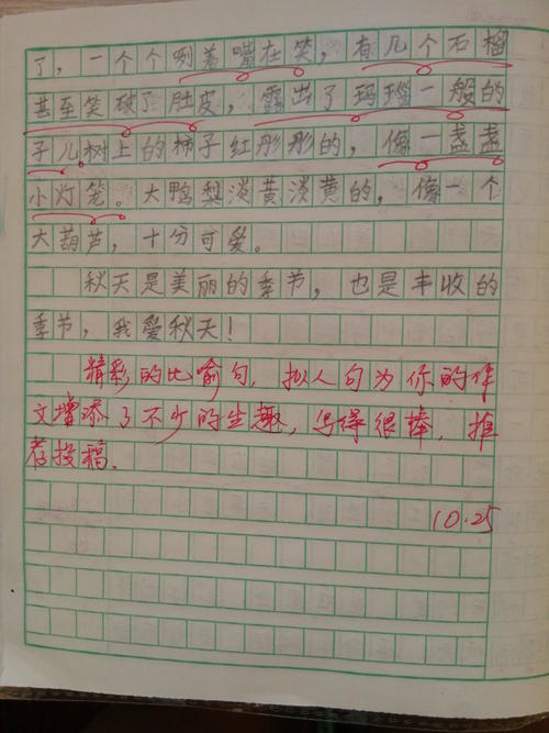 我喜欢秋天的作文