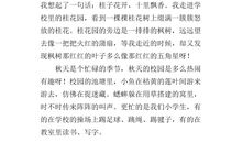 我爱秋天的作文