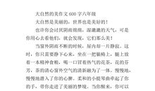 感受自然之美作文