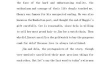 麦琪的礼物读后感英语