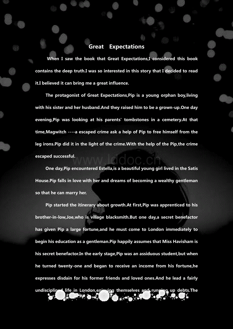 远大前程读后感英文版