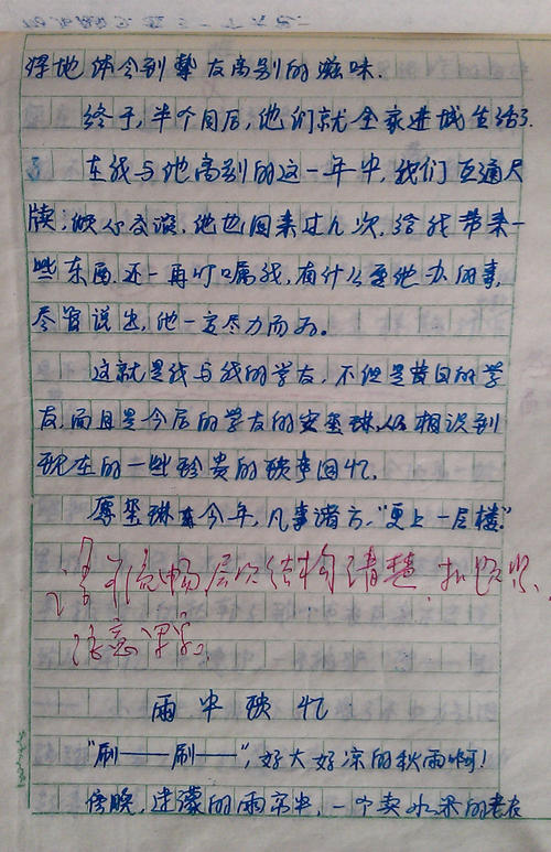 他动了我的作文