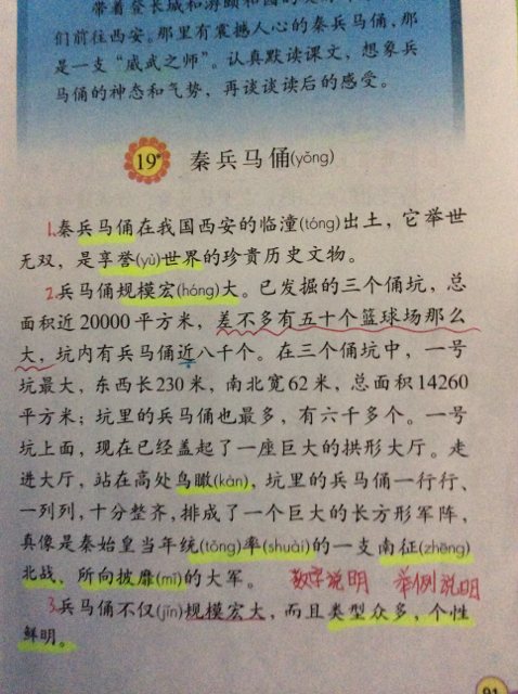 兵马俑的指导词