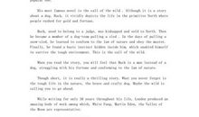 野性的呼唤读后感英文版