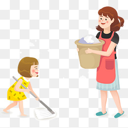 帮助家人做家务