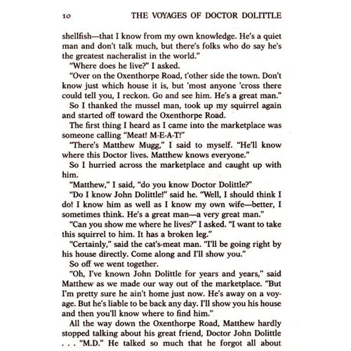 杜利特尔特博士阅读后的想法