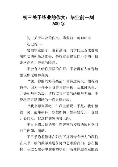 毕业前夕作文