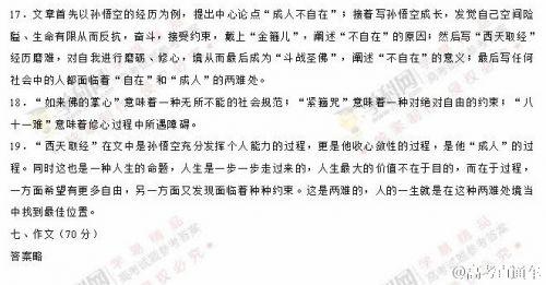 2016年高考全场作文上海论文：温柔与内心