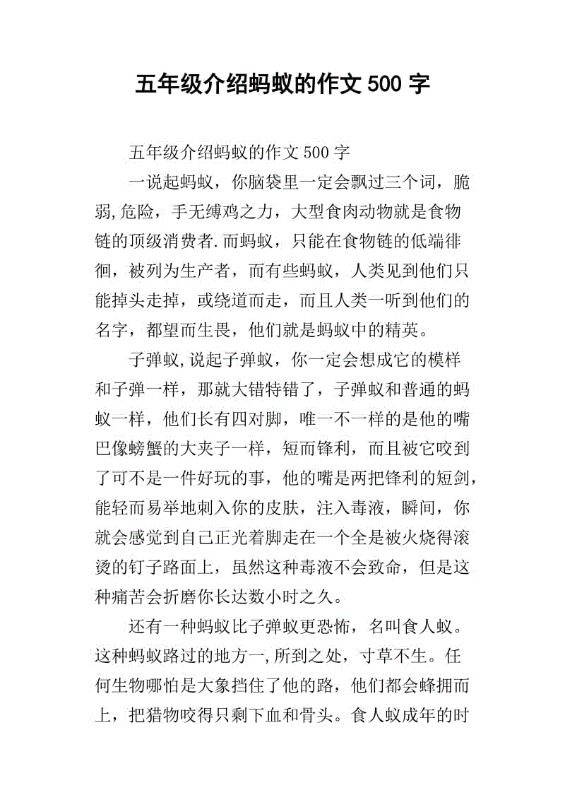 蚂蚁构图的启示500字