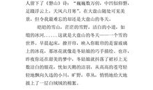 描写北方的冬天作文