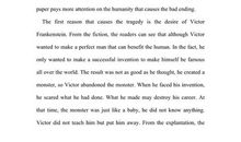 弗兰肯斯坦英文读后感