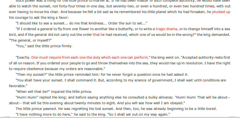 后天英文读后感