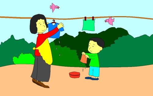 我帮妈妈做家务